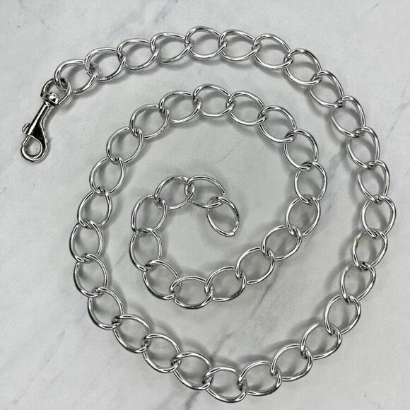 Unbranded Accessories - Silver Tone Simple Basic Metal Chain Link Belt Y2K Extra Small/Small (XS/S) ✨